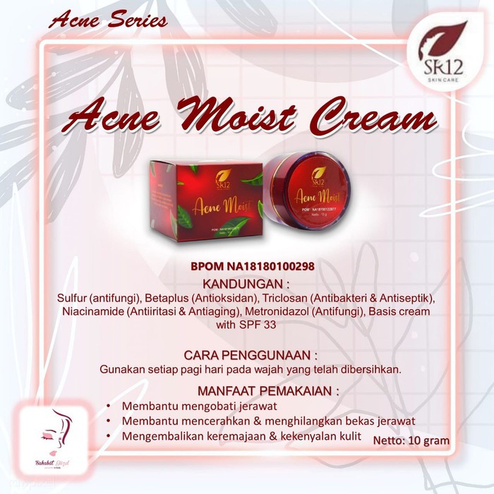 

ACNE MOIST SR12 FACE CREAM / membantu merawat kulit berjerawat