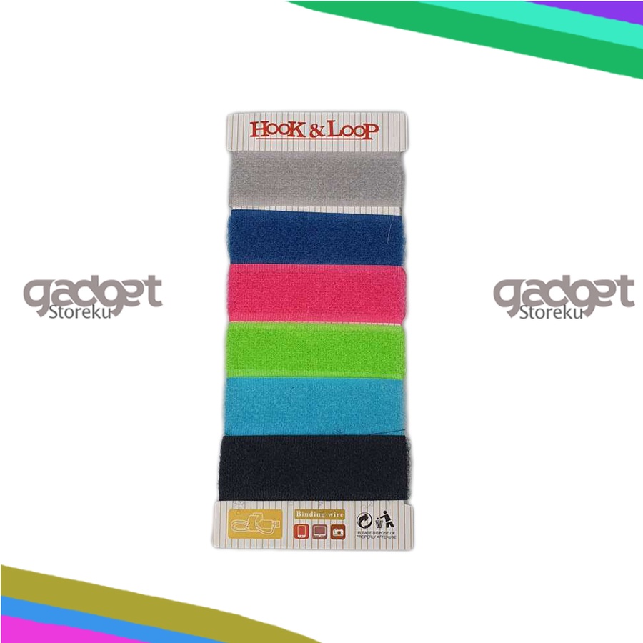 Klip Kabel Velcro 6 PCS x 17.5cm