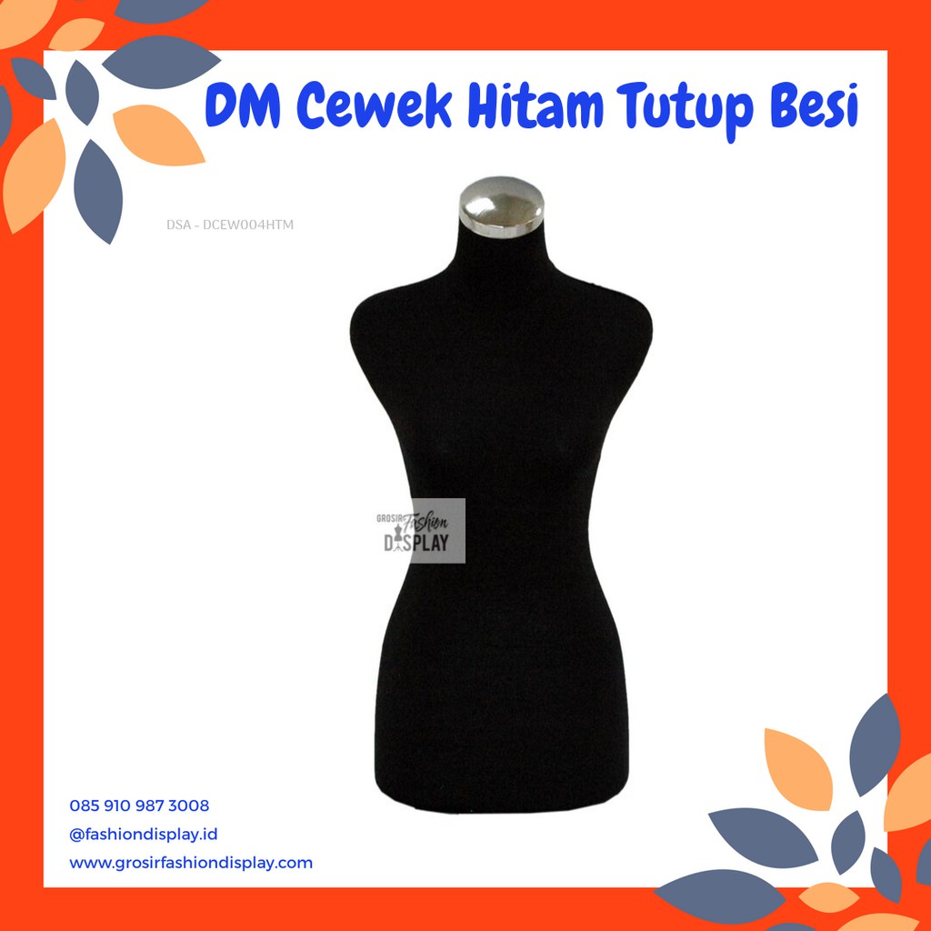 Manekin Dress Making Cewe/Manekin Setengah Badan Lapis Kain Topi Besi/Patung Manekin DM Cewek