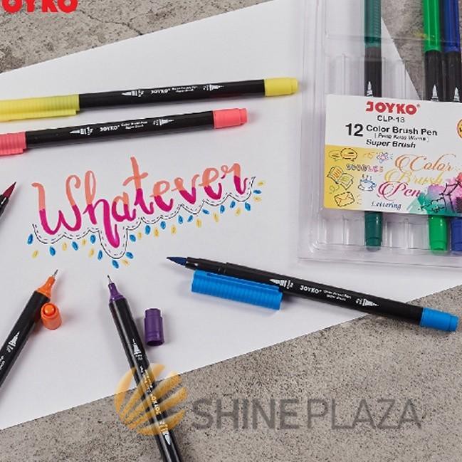 

Langsung ATC!>hxz-938 Color Brush Pen - Pena Kuas Warna Joyko CLP-13 12 Colors Murah