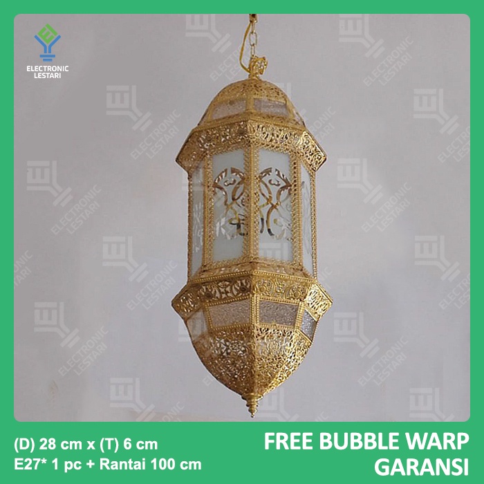 Lampu Gantung Klasik Masjid Musholla Antik Turki Maroko Hias