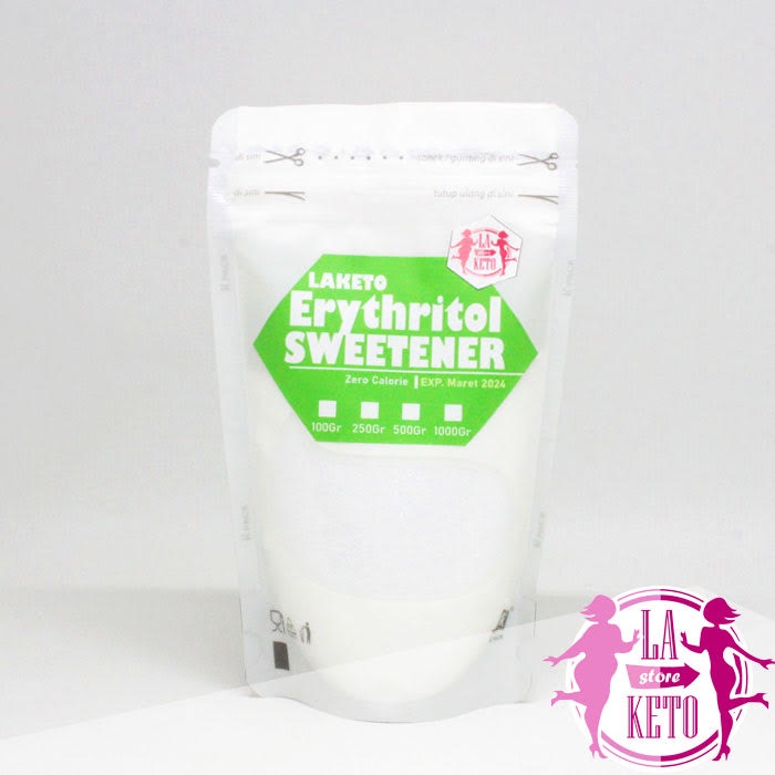 

LA KETO - Erythritol Natural Sweetener Zero Calories | Pemanis Alami Tanpa Kalori 100gr