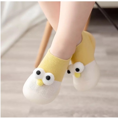 Sepatu Bayi Laki Laki Perempuan Baby Newborn 1 2 Tahun Prewalker Shoes Baby Sepatu Kaos Kaki Anak Bayi Korea Lucu SKIDDER EMMO