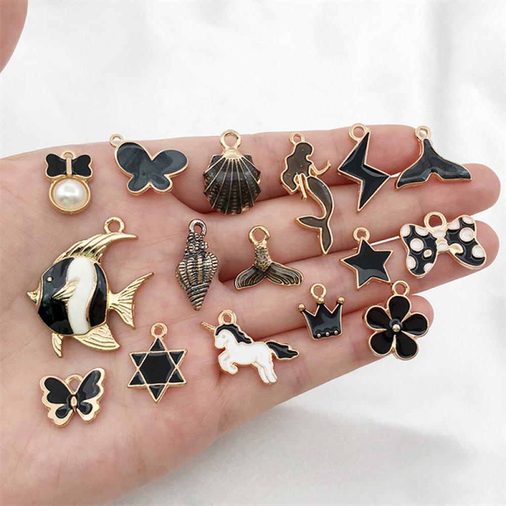 Timekey 31pcs Liontin Aneka Desain Enamel Untuk Membuat Perhiasankalunggelangantingkerajinan DIY V6X5