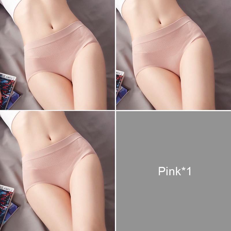 MK05 Celana Dalam Wanita Briefs Seamless Mid Waist Bahan Katun