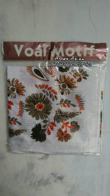 preloved new Jilbab segi 4 pashmina instan voal motif umama scarf hijab khimar segi empat putih bati