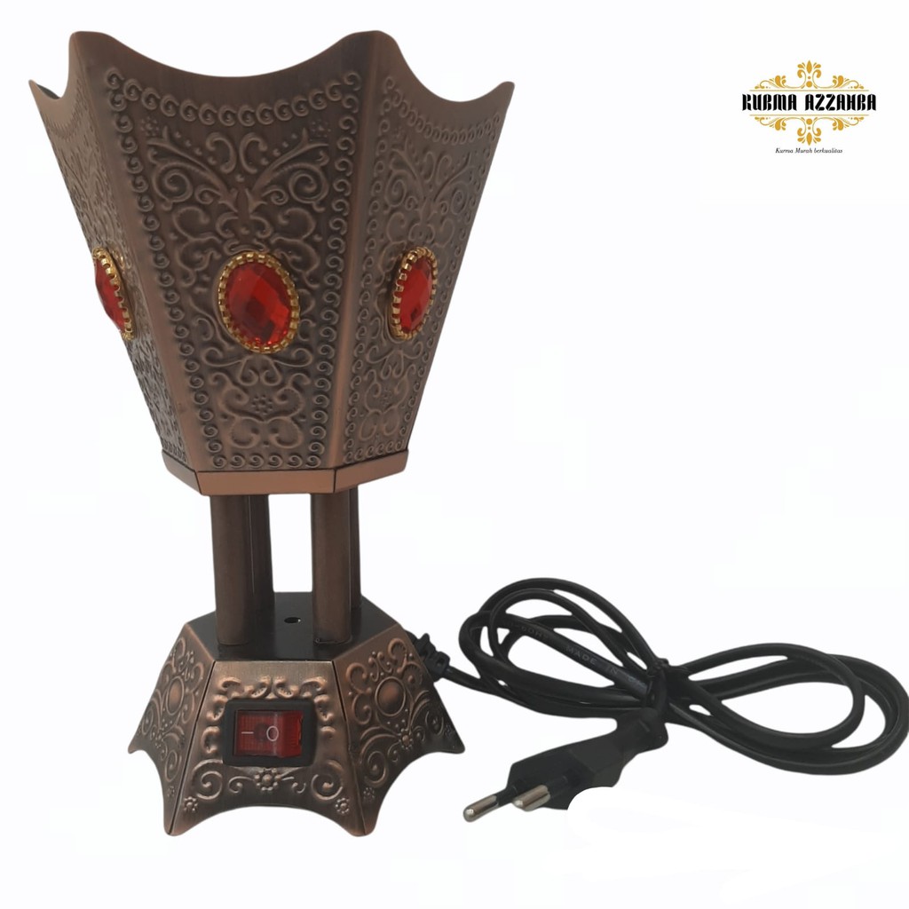 Prapen Elektrik / Incense Burner / Tempat Pembakar Dupa Elektrik Motif Permata