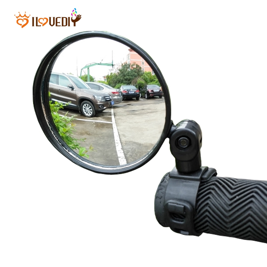 [1 Pcs Universal Cycling  View Mirror ][Mountain Bike360 Degree Rotation End Mirror][Bike Side Lens Safety Accessories]