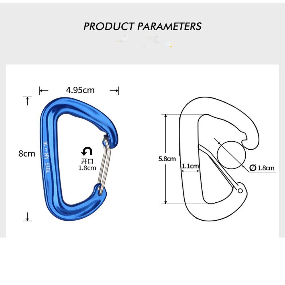 Carabiner Pendaki Nanas Bentuk D Professional Tools Safety Lock Hook