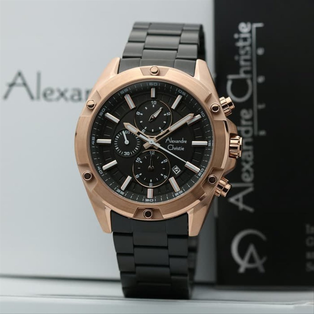 Dijual Alexandre Christie Ac 6524 Rosegold Black. Garansi Resmi 1Tahun Berkualitas