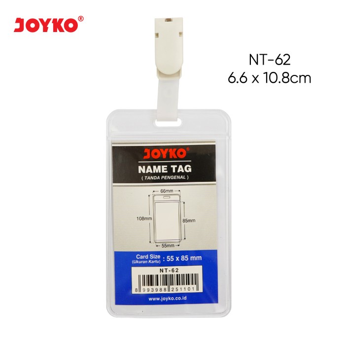 

Name Tag Tanda Pengenal Gantungan Kartu Nama Joyko NT-61 ~ 65 - NT-62
