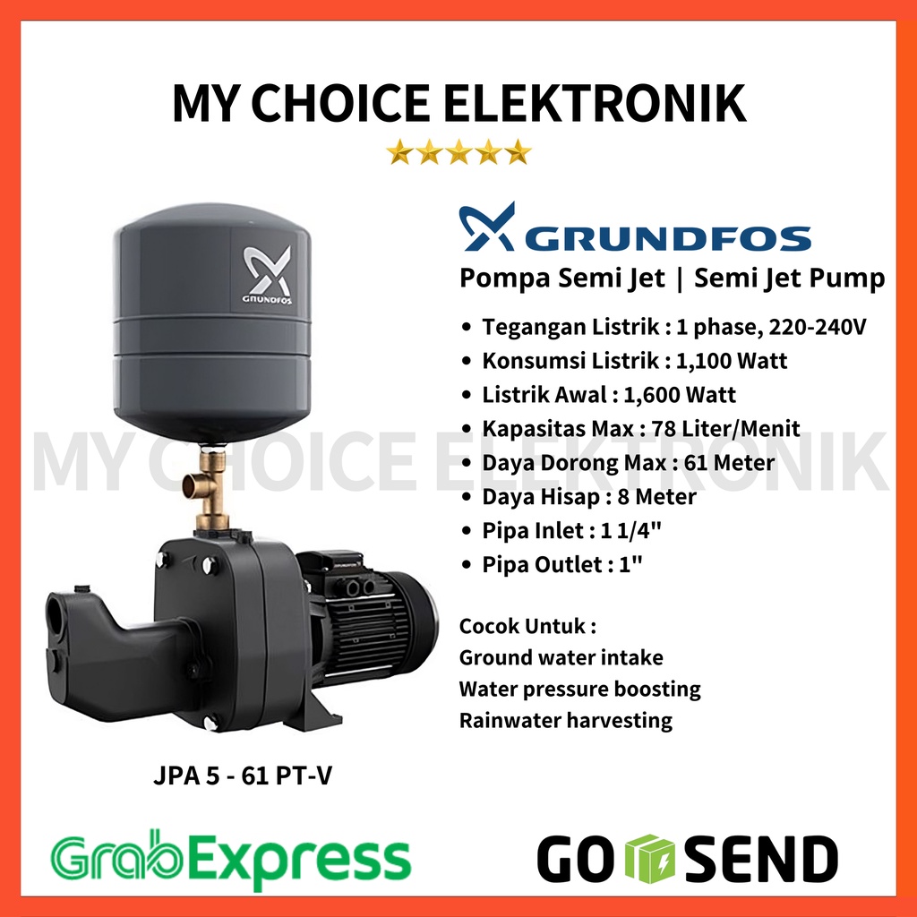 Grundfos Semi Jet JPA 5-61/ P5 PT-V JP Basic 5