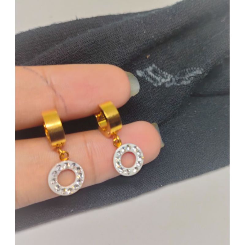 ANTING CLIP TITANIUM GOLD LAPIS PERMATA