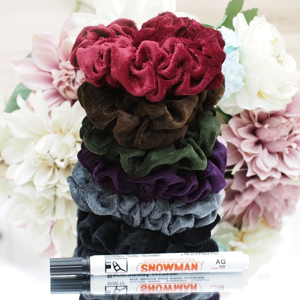 Scrunchie BLUDRU UKURAN BESAR IMPORT GRES KUALITAS PREMIUM HALUS VELVET KOREA Kuncir Scrunchie Berkualitas Aksesoris Rambut Fashion Cepol HIjab