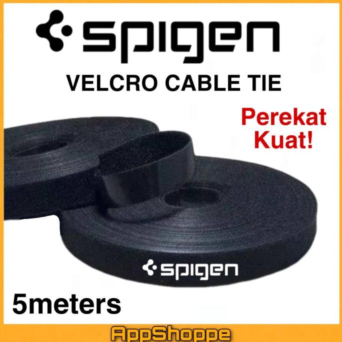 

(BISA COD) SPIGEN Velcro Cable Tie Organizer Pengikat Kabel Kuat Factory Direct TERBAIK Kode 1408
