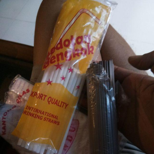 Sedotan Plastik Kopi Stirrer Coffee 12cm Isi 100pcs