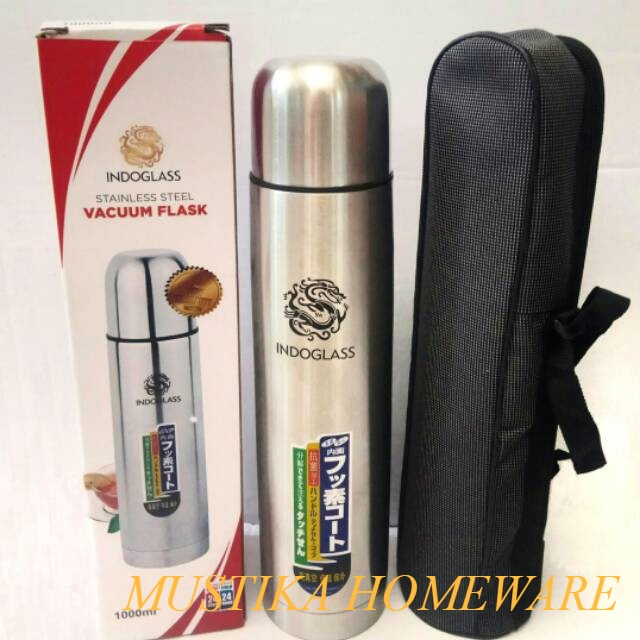 TERMOS KAPSUL STAINLESS STEEL 1L / 500 ML FREE SARUNG /VACUUM FLASK 1000 ML / 500 ML