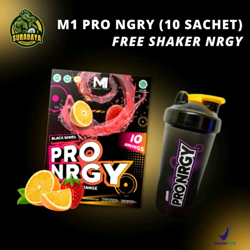 M1 Muscle First Pro NRGY Energy 10 Sachet Pre Workout PreWorkout Pre-Workout