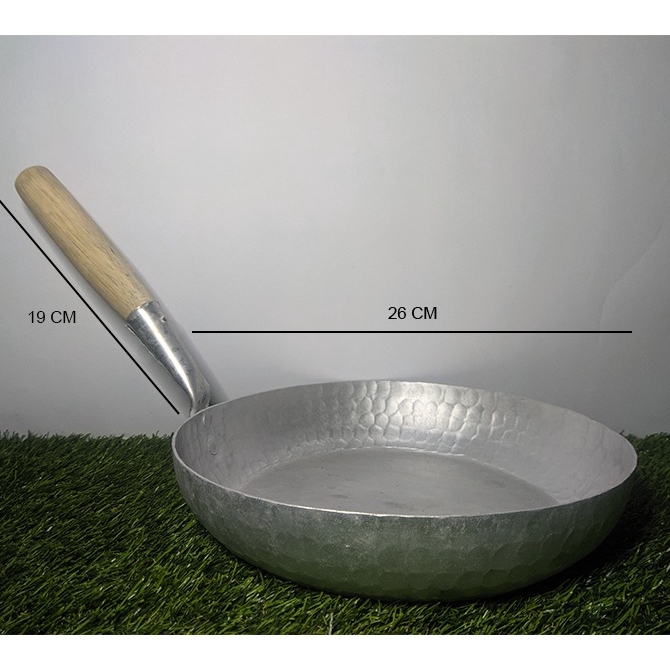 Penggorengan  Lebar Gagang  Wajan Wok Diameter 25-26 cm Kuali Mirip Teflon Kwali Alumunium