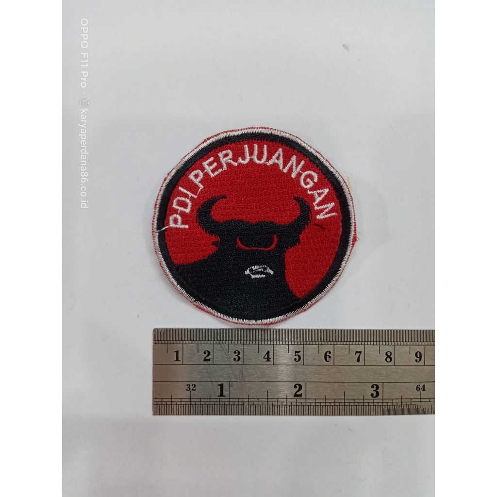 logo bordir partai PDI / batch logo partai PDIP