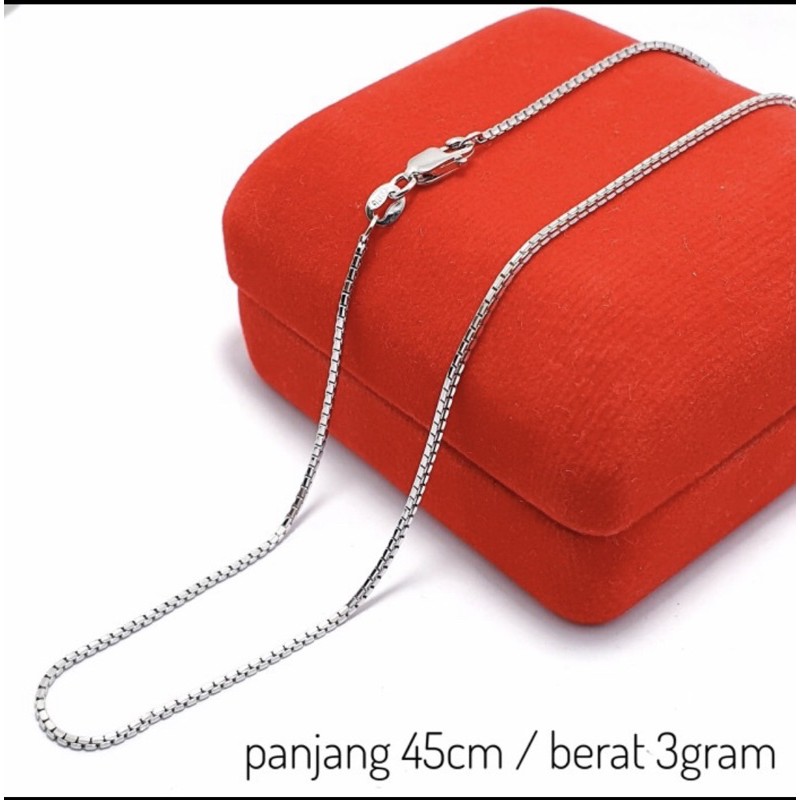 Kalung italy perak 925 lapis emas putih kalung cewek kalung italy perak 925 S425