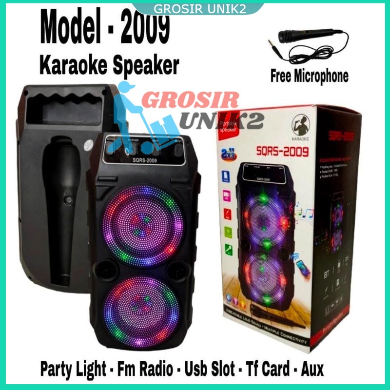 SQ 2009 speaker bluetooth + mic karaoke SQ 2009 speaker bluetooth MURAH