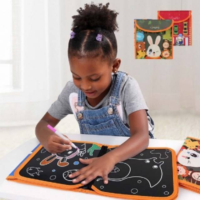 

Mainan Buku Edukasi Mewarnai Gambar Dengan Drawing Board Tumama