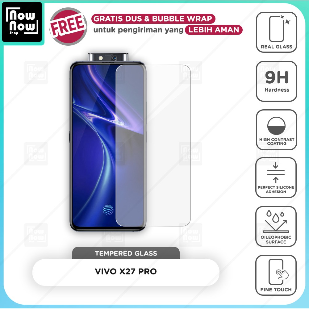 Tempered Glass Anti Gores Vivo X27 Pro Screen Guard Protector 9H Kaca Temperglass