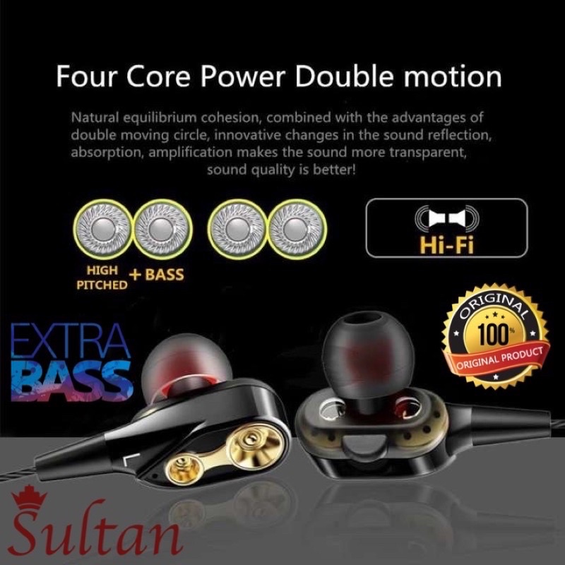 PROMO HANDSFREE PM05 JB1 METALIC DOUBLE BASS