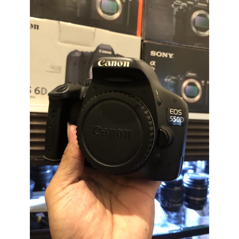 kamera canon oes dlsr 550d body only mulus lengkap box