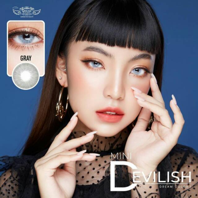 Softlens Mini Devilish Normal Minus dia 14mm by Dreamcolor 1 / mini look series grey brown