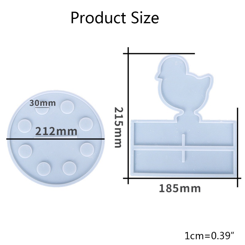 SIY  Chirstmas Silicone Mold for Casting DIY Resin Molds Chicken Shape Tray Making Casting Epoxy Molds for Daily Family Use