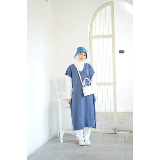 baju tunik rajut lengan pendek/marocco tunik long/ fashion wanita