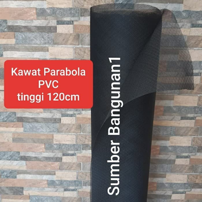Kawat parabola PVC Kawat nyamuk plastik PVC hitam