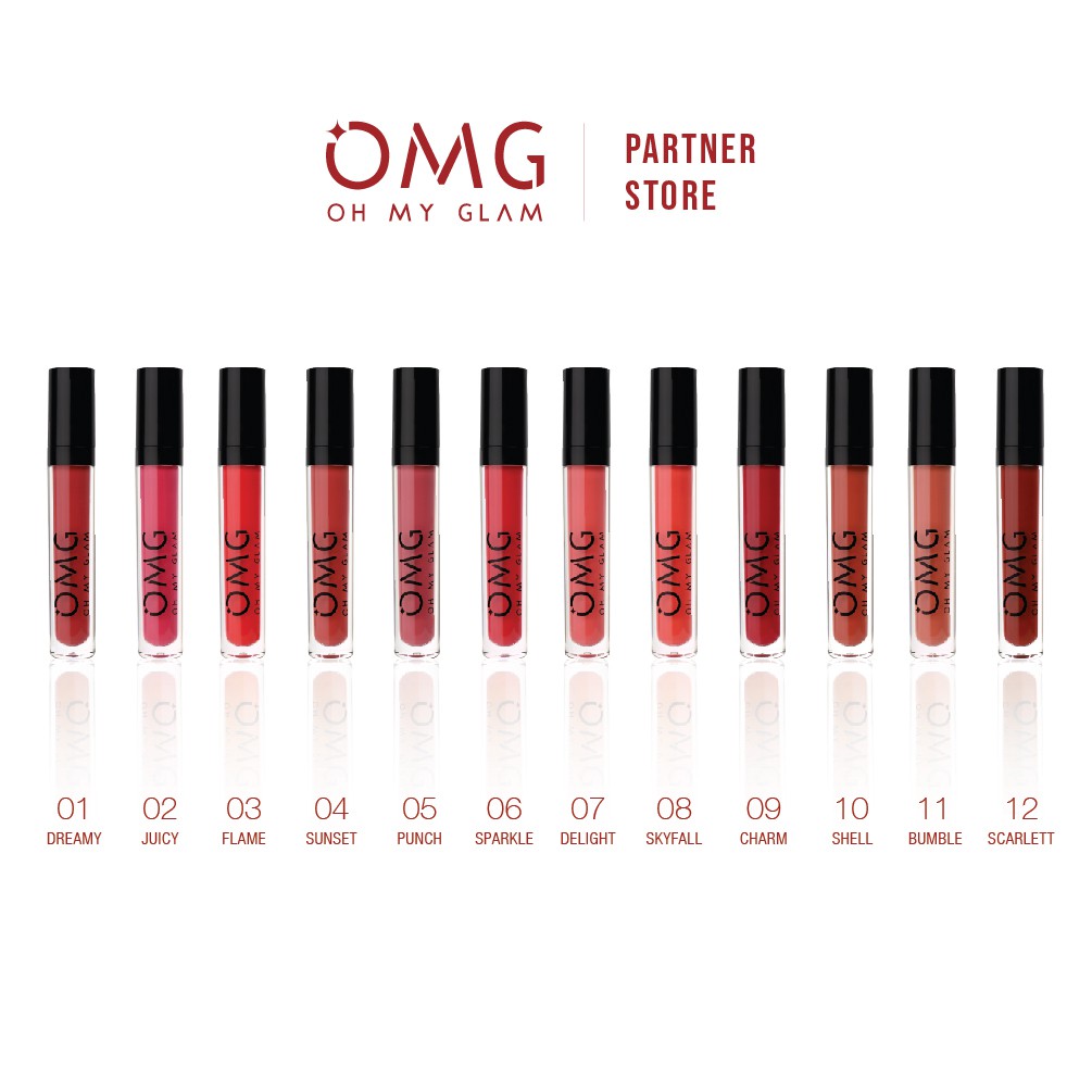 OMG Oh My Glam Matte Kiss Lip Cream 3.5g Original BPOM Halal