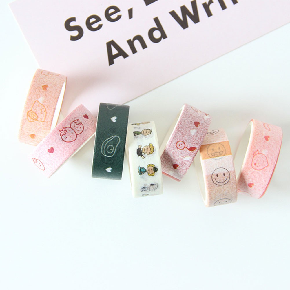 TK 15mm Journal Paper Tape Cute Kwaii Journal Washi Tape Adhesive Tape Diy Scrapbooking Sticker Label Masking Tapes