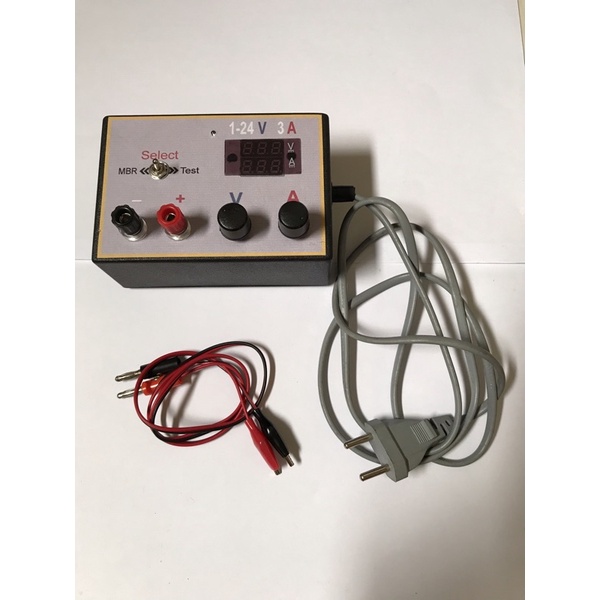 Power Supply + volt tester DC PSU MBR penghancur short 4.5 Ampere Max Adjustable