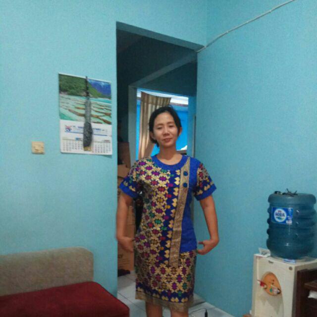 Sarimbit Couple Batik Rok N Blus Thalita Prodo Biru