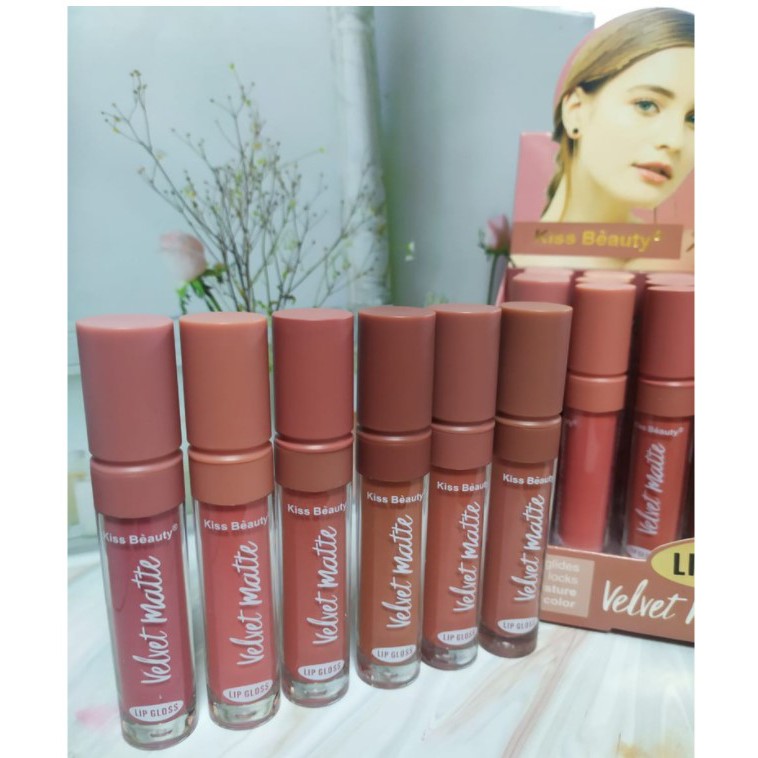 New Velvet Matte Lip gloss Kiss Beauty 7867 color Nude