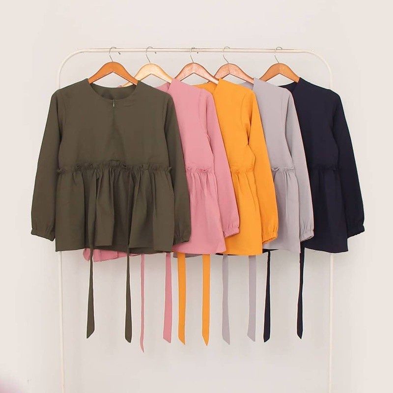 BLOUSE DELION Atasan Wanita Blouse Fashion Wanita OOTD Kekinian Baju Remaja Dewasa Wanita Fashion St