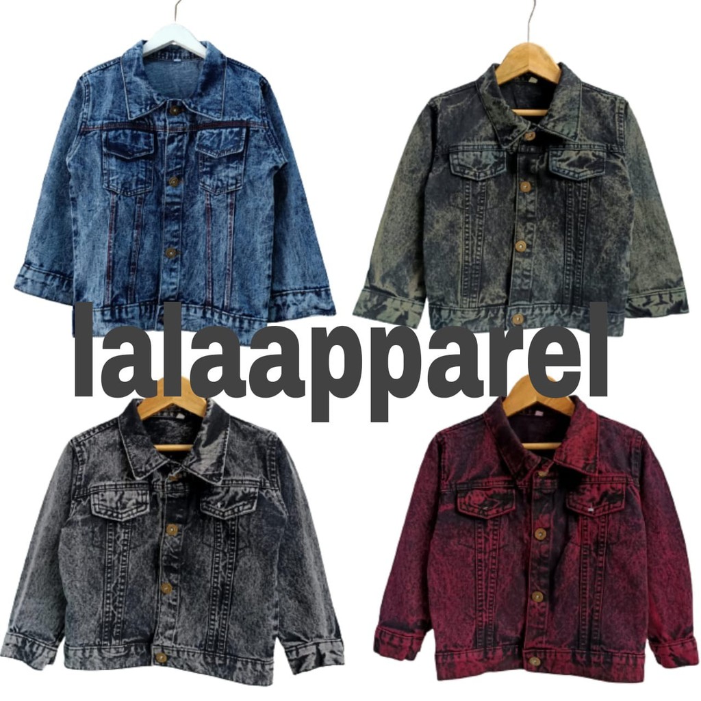 JAKET JEANS ANAK JEANS1- 11 TAHUN SNOW WASHING TAHUN UNISEX/JAKET JEANS ANAK LAKI-LAKI/JAKET JEANS A