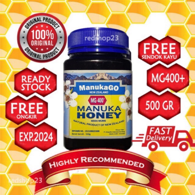 

Promo Manuka MGO 400+ (500 gram) Setara UMF 13+ ManukaGo Original NEW ZEALAND