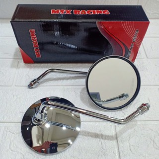 Kaca Spion Tipe Vespa Model Reto Classic Bulat Full Crom Drat Yamaha Honda c50 c70 c90 Chrome Cb Japstyle Tangkai Tiang Panjang pendek Crome Universal Motor Mio fino beat scoopy vario ninja r rr nmax pcx adv aerox Cbr150r  satria fu zx10r r15 r25 Jupiter