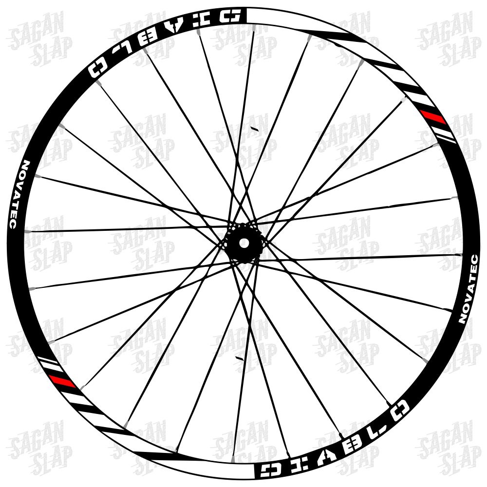 Sticker NOVATEC DIABLO Lebar Stiker 2cm  Decal rim mtb downhill roadbike 26 27.5 29 700c
