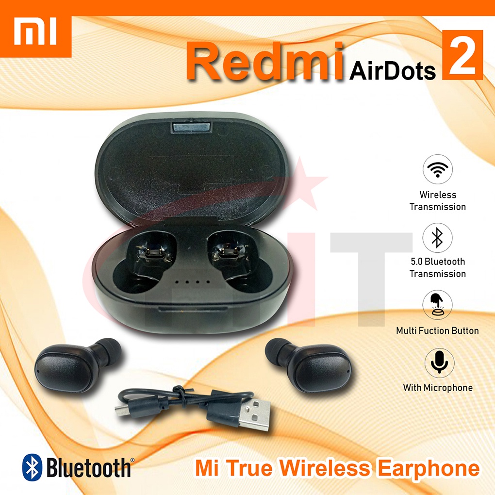 Airdots 2 Xiaomi TWS Headset Bluetooh Wireless 5.0 Earbuds Mi