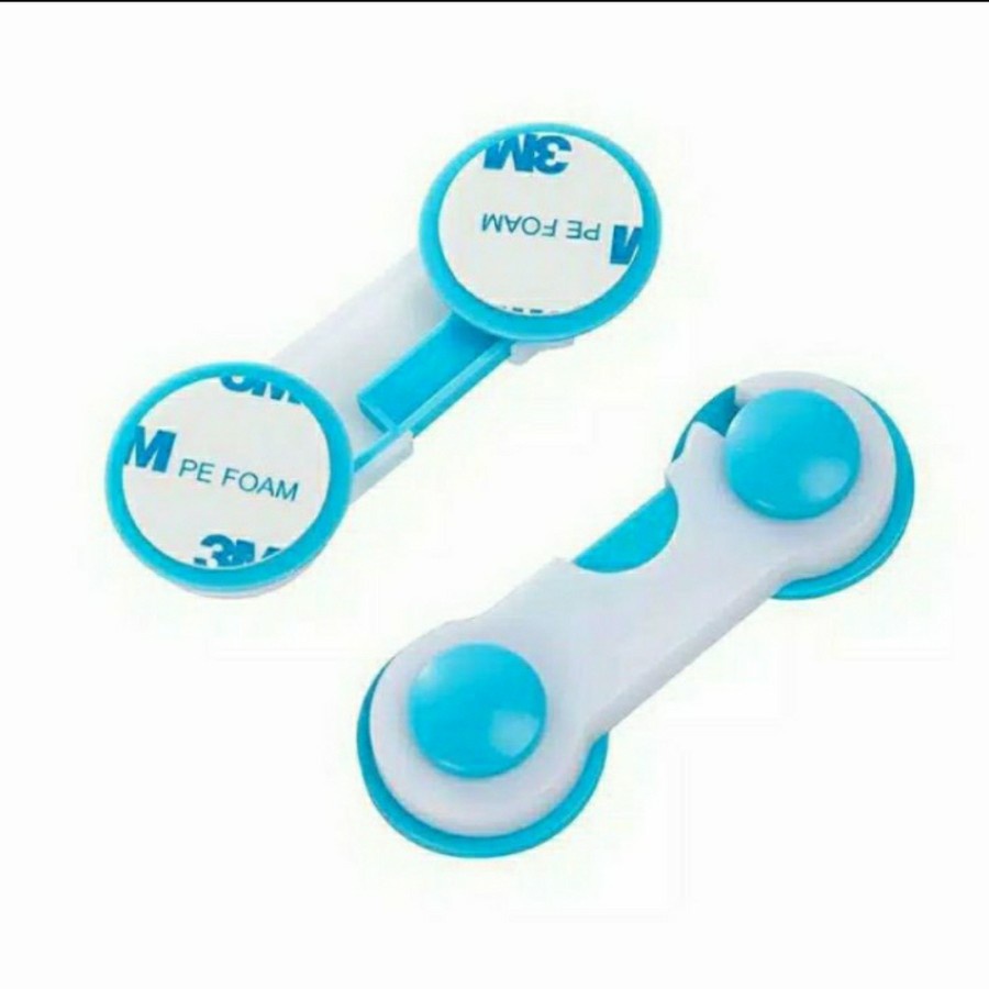 KUNCI PENGAMAN LACI LEMARI KULKAS / PENGAMAN PINTU KULKAS LEMARI / 3M ADHESIVE CHILD LOCK / BABY SAFETY