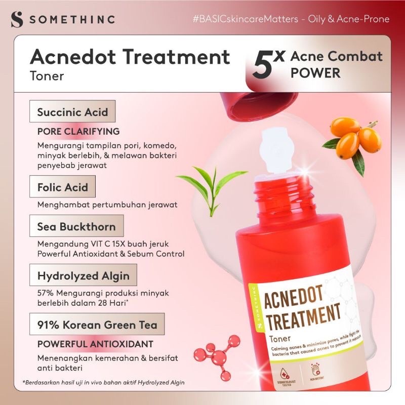 Somethinc ACNEDOT Treatment Series | Acnedot Toner | Acnedot Low pH Cleanser | Acnedot Spot Gel | Acnedot Moisture Gel