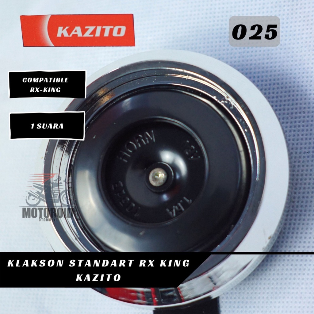 KLAKSON HORN STANDARD RX KING KAZITO DC 12V UNIVERSAL STANDAR MOTOR CHROME