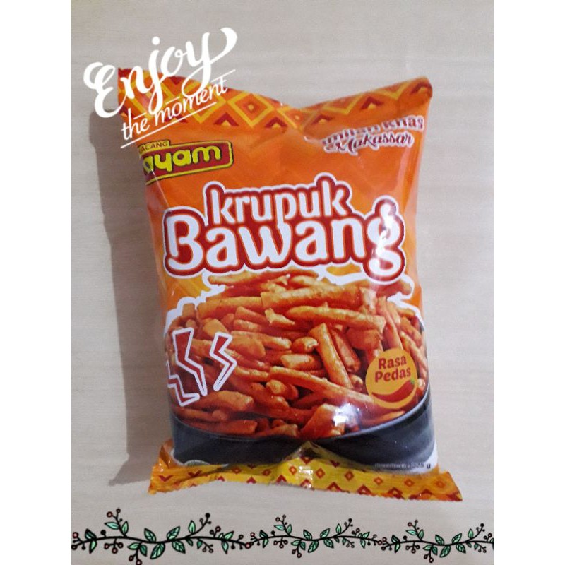 

Krupuk bawang Cap Ayam kemasan 450 gram dari kota Makassar