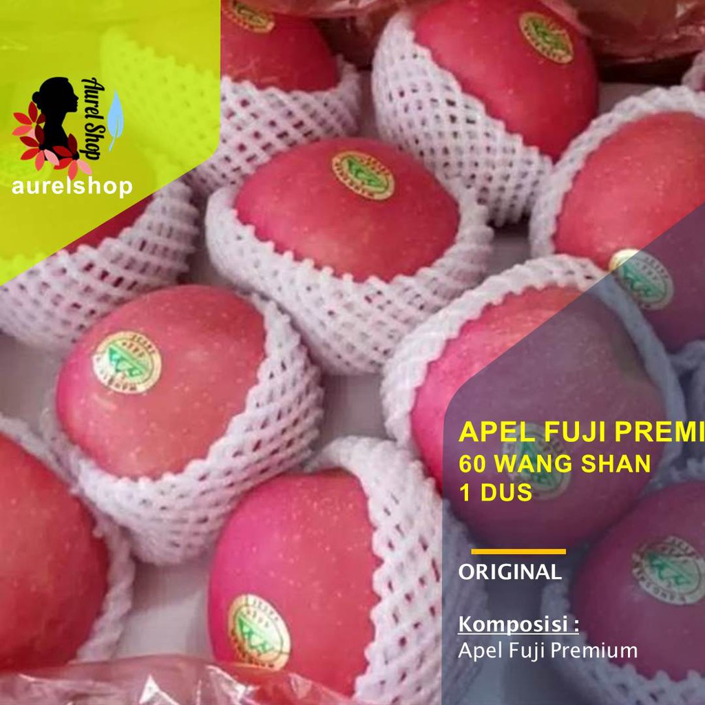 

Buah Apel Fuji Premium Wang Shan 60 kemasan kardus
